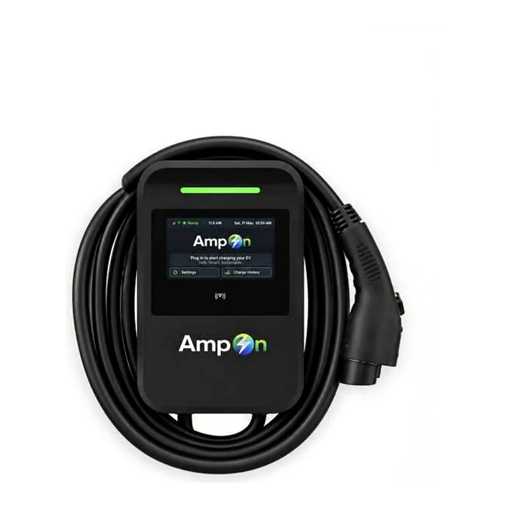AmpOn Home Pro, Single-port high-end residential charger with 7" touchscreen